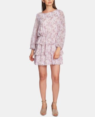 1.STATE - Bloomsbury-Floral Ruffle-Skirt Dress