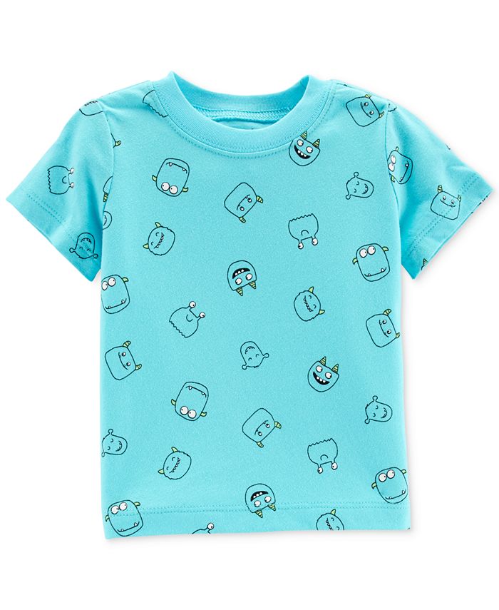 Carter's Baby Boys 2-Pc. T-Shirt & Monster Pocket Shortall Set - Macy's