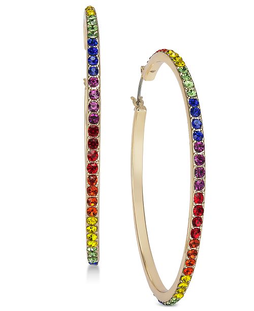 Inc International Concepts Inc Gold Tone Rainbow Crystal Medium