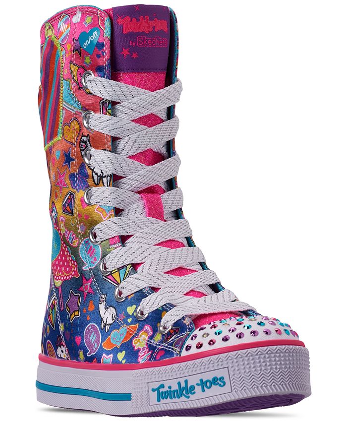 Skechers Little Girls' Twinkle Toes: Twinkle Lite - Pocket Party Super High Top Casual Sneakers from Finish & Reviews - Line Kids' Shoes - Kids - Macy's