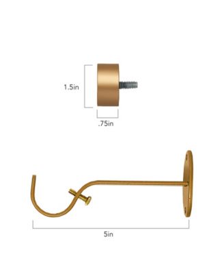 Elrene Home Fashions Serena 1" Diameter Adjustable Curtain Rod Set with Contemporary Cap Finials