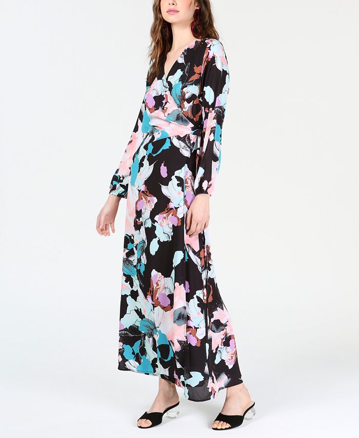Bar III Floral Wrap Maxi Dress, Created for Macy's - Macy's