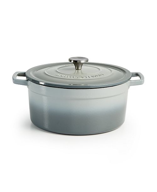 Martha Stewart Collection Enameled Cast Iron Round 6Qt. Dutch Oven, Created for Macy's