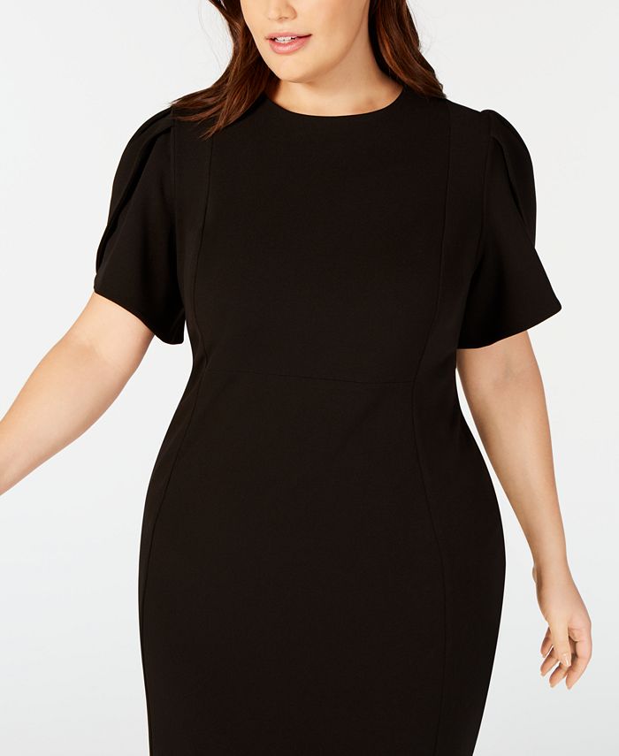 Calvin Klein Plus Size PuffSleeve Sheath Dress Macy's