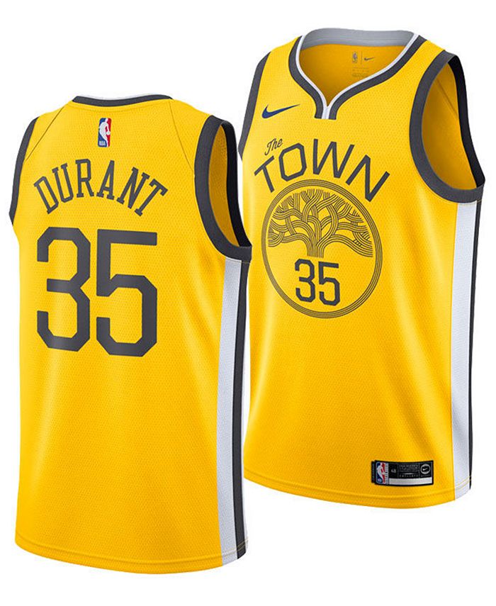 Nike Kevin Durant Golden State Warriors Swingman City Edition Jersey - Gold
