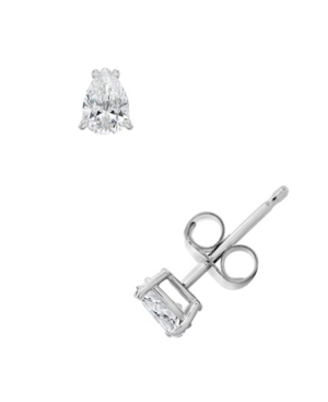 image of Certified Pear Shape Diamond Stud Earrings (1/2 ct. t.w.) in 14k White Gold or Yellow Gold