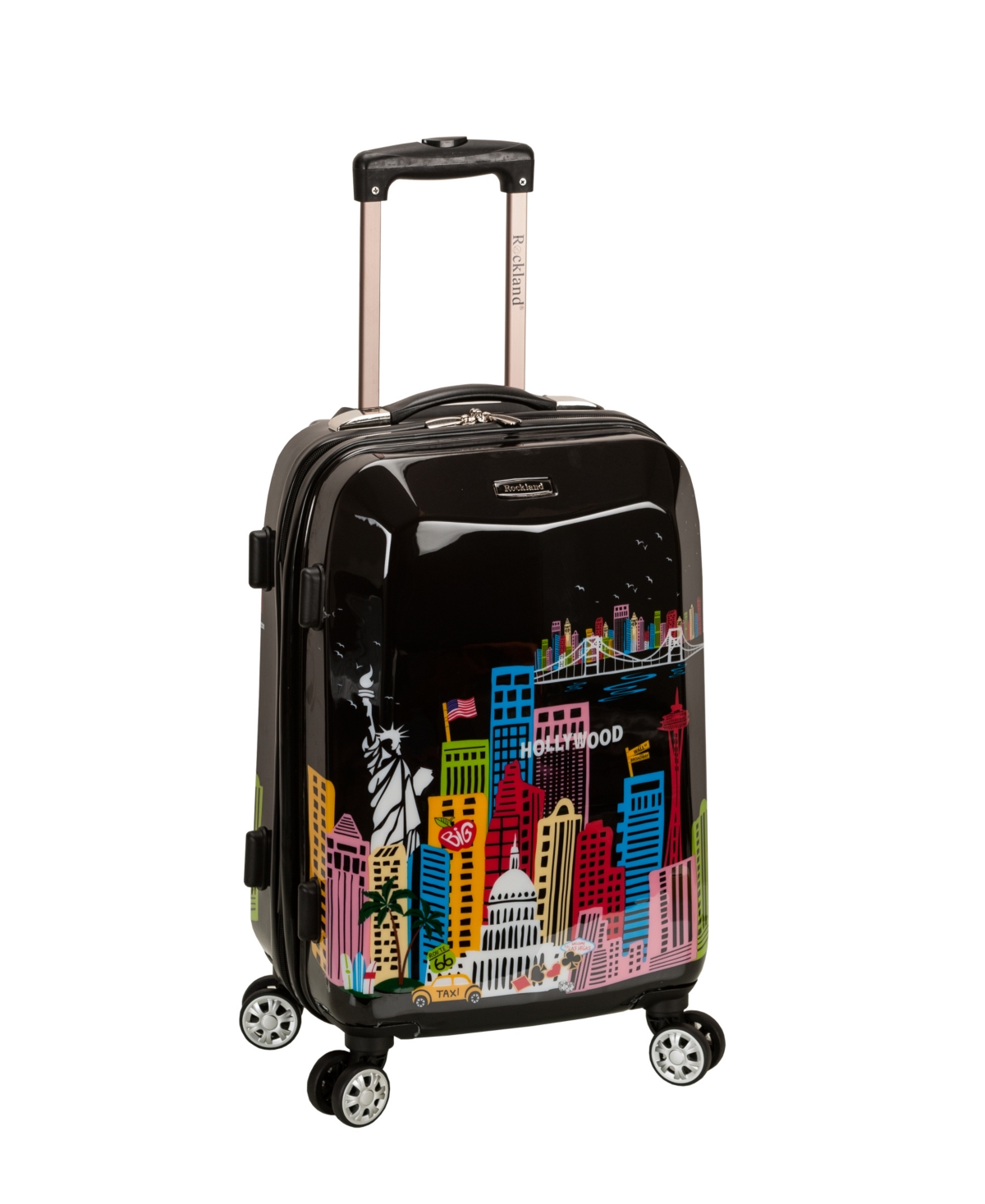 New York 20" Hardside Carry-On Spinner - Pink Dots