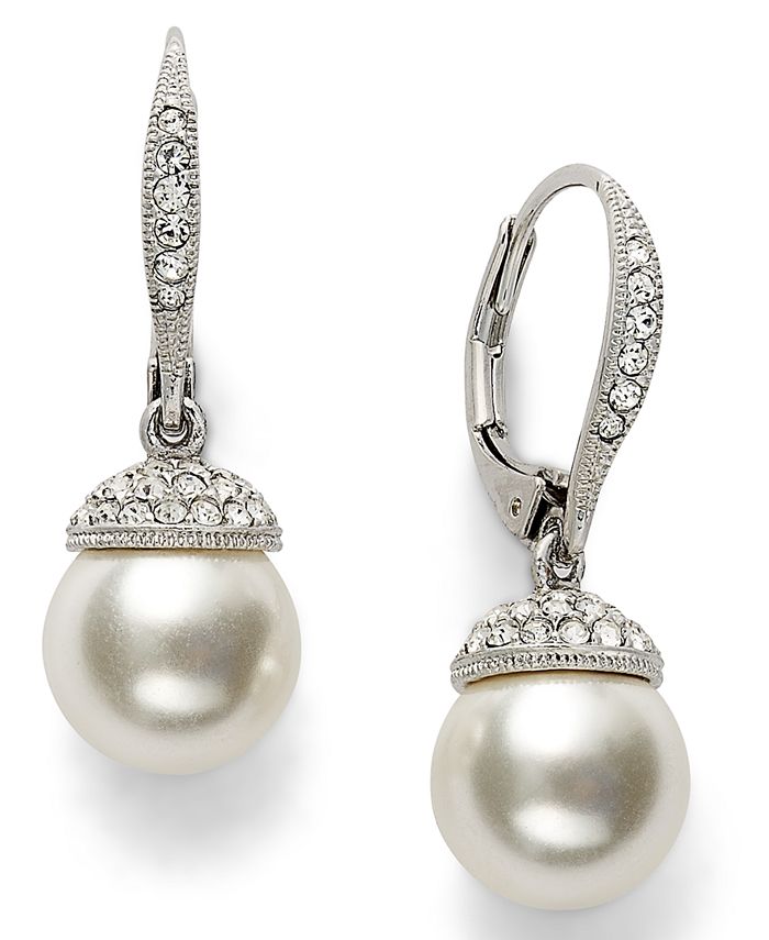 Danori Earrings, Simulated Pearl and Crystal Drop Earrings & Reviews ...