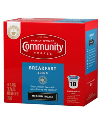 Community Coffee Breakfast Blend Medium Roast Single Serve Pods, Keurig ...