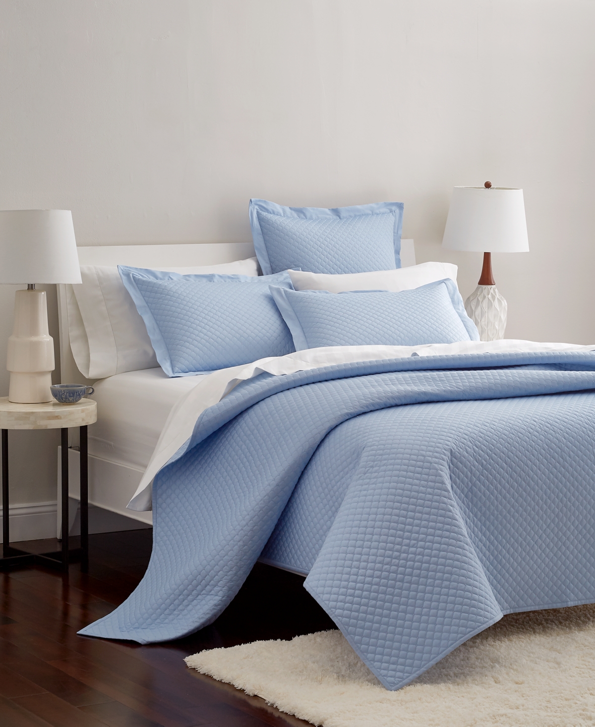 Charter Club Quilted Cotton 3-pc. Coverlet Set, Full/queen, Exclusively At Macy's In Horizon