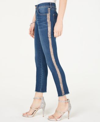 jeans with gold stripe