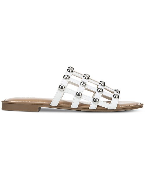 Bar III Pecanna Flat Sandals, Created for Macy's & Reviews - Sandals ...