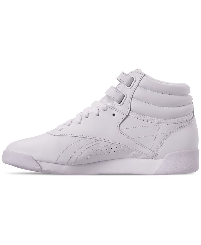 Reebok Women's Freestyle High Top Casual Sneakers from Finish Line - Macy's