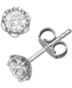 image of Diamond Stud Earrings (1/2 ct. t.w.) in 18k White Gold