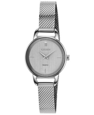 Citizen - Women's Quartz Stainless Steel Mesh Bracelet Watch 26mm