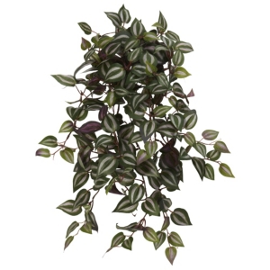 Nearly Natural 23" Wandering Jew Hanging Artificial Plant, Set Of 4 In Green