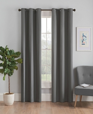 Eclipse Microfiber Thermaback Blackout Grommet Panel, 42" X 63" In Gray