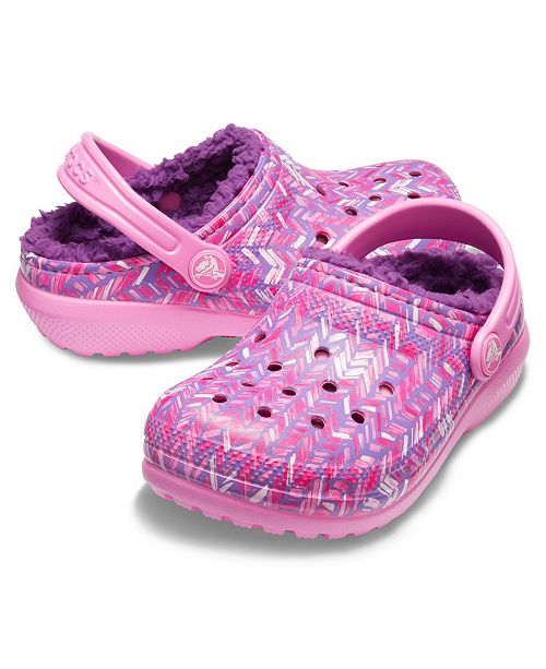 Crocs Toddler & Little Girls Classic Lined Graphic Clog K & Reviews