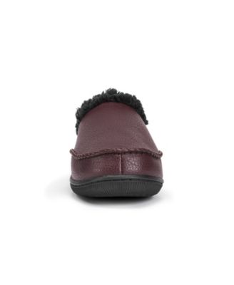 Men's Faux Leather Clog Slippers
