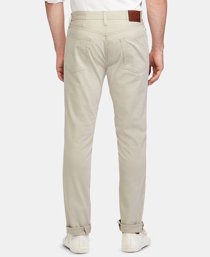 Polo Ralph Lauren Men's Slim Straight Stretch Sateen Five-Pocket Pants ...
