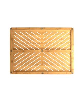 Bamboo Floor and Bath Mat with Non-Slip Rubber Feet