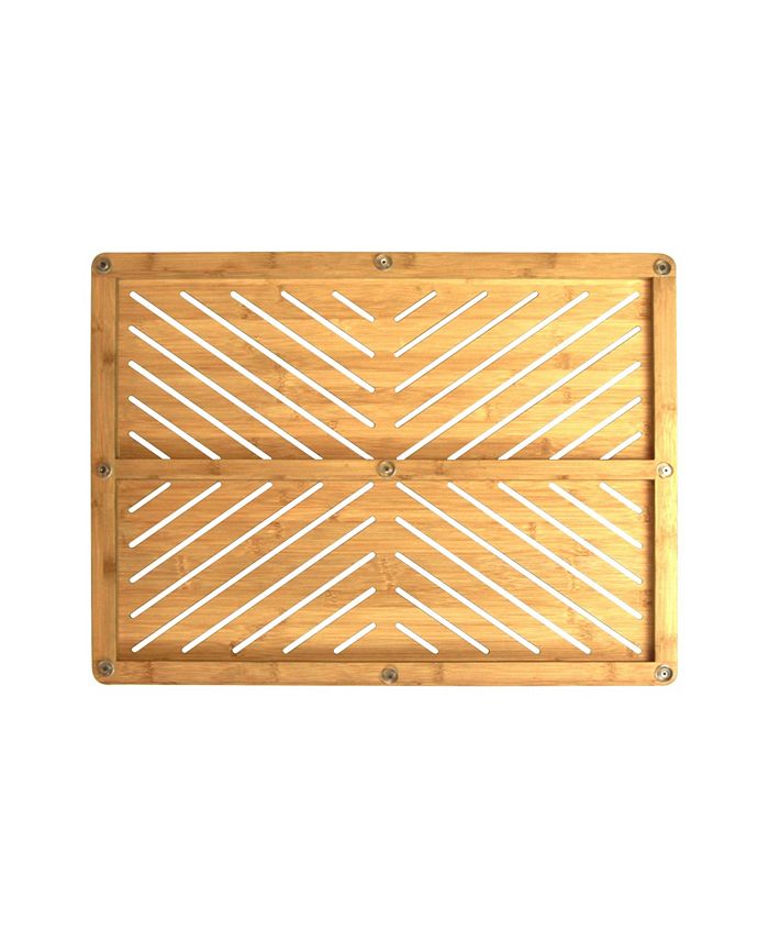 Oceanstar Bamboo Floor and Bath Mat with NonSlip Rubber Feet Macy's