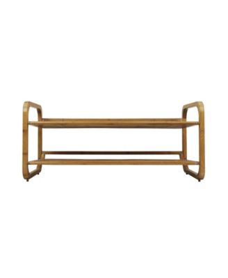  2 Tier Bamboo Shoe Rack, Rounded