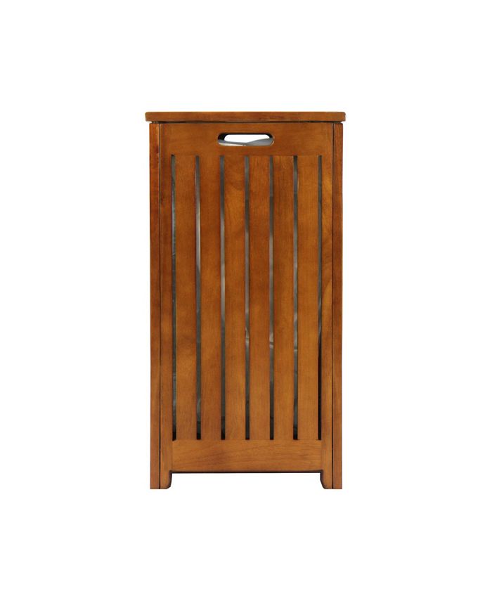 Oceanstar Solid Wood Spa Hamper Macy's
