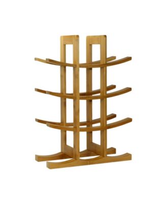 12-Bottle Bamboo Wine Rack