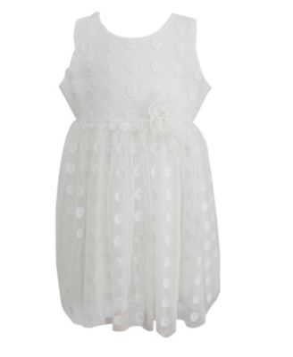 Popatu Little Girls White Lace Dress 