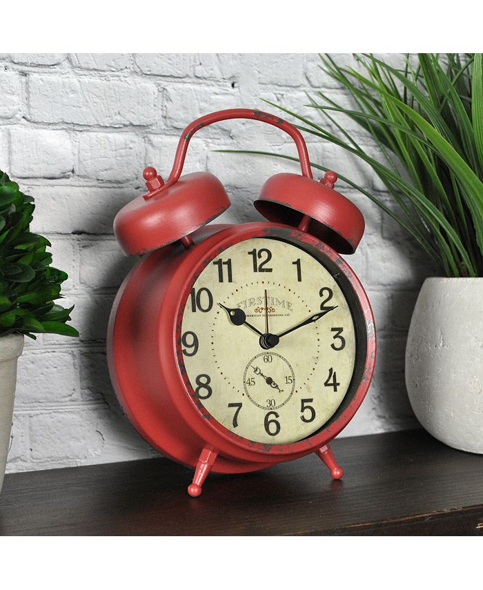 FIRSTIME & CO Red Double Bell Clock Macy's