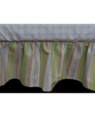 3 Stories Trading Nurture Neutral Stripe Dust Ruffle