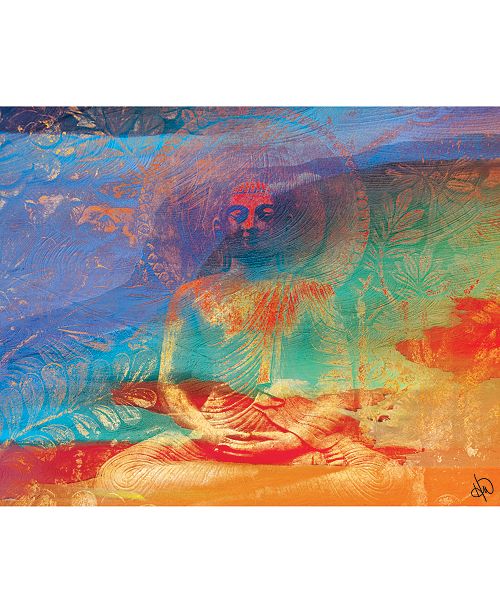 Hazy Vermillion Buddha Colorful Abstract 20 X 24 Acrylic Wall Art Print