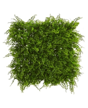 NEARLY NATURAL 20" X 20" LUSH MEDITERRANEAN ARTIFICIAL FERN WALL PANEL UV RESISTANT 