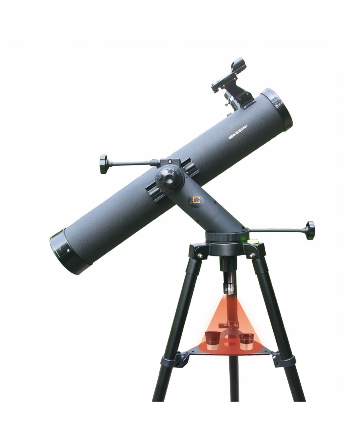 Shop Cassini 800 X 80 Telescope With Red Led Observation Light And Smartphone Adapter In Black
