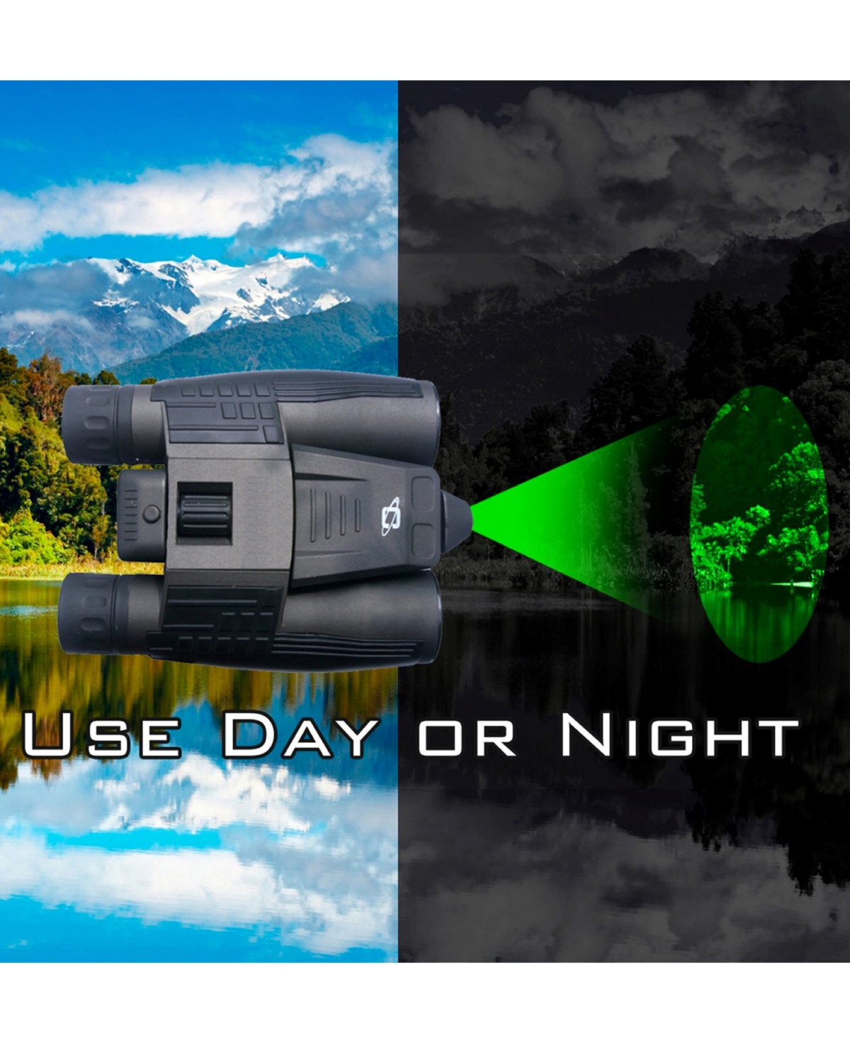 Galileo 10 Power Day Night Green Laser Binocular with 32mm Lens and Tripod Socket