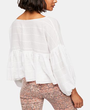 Beaumont mews cropped peasant top sales