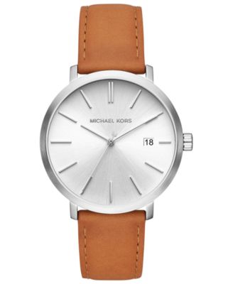 Michael Kors - Men's Blake Luggage Leather Strap Watch 42mm