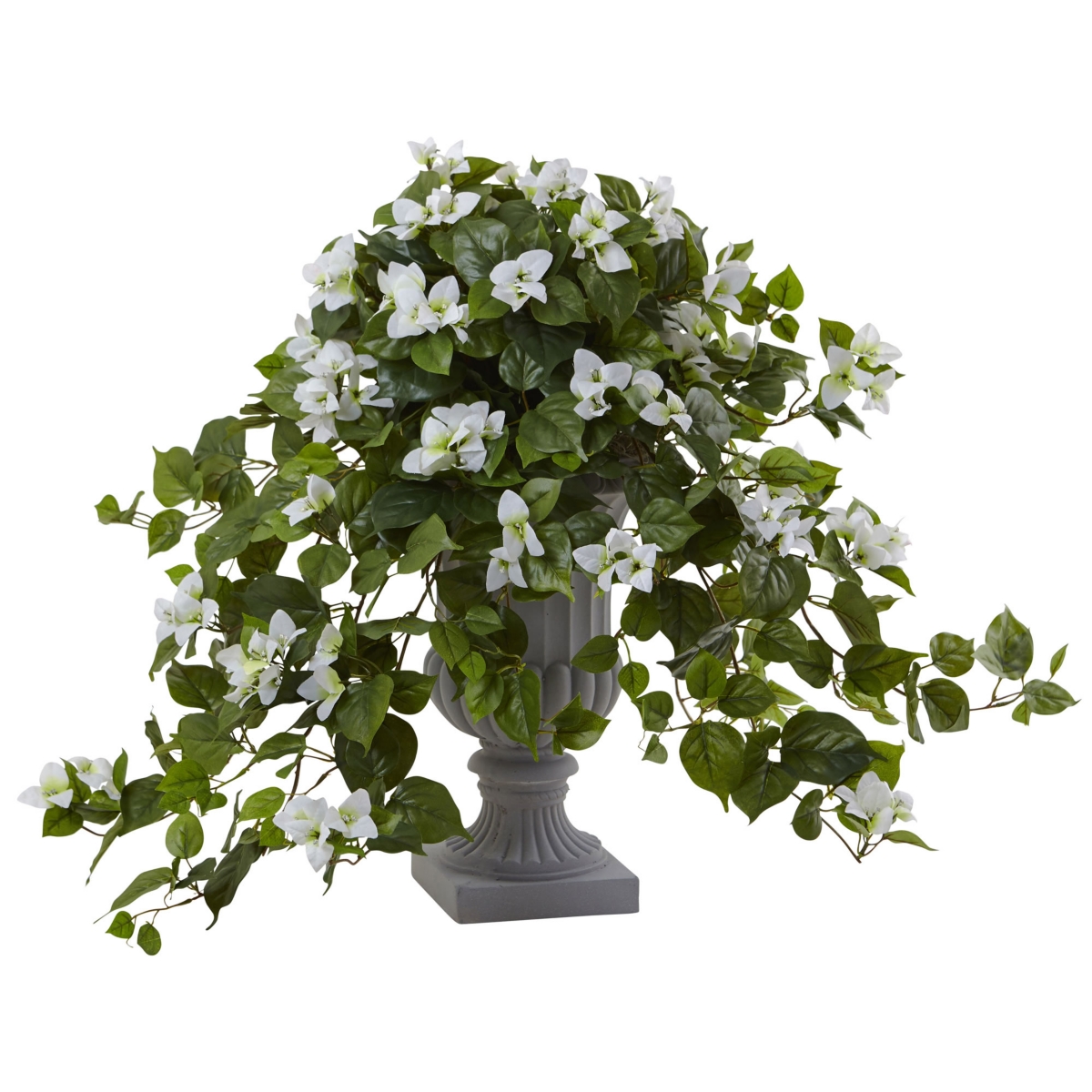 Nearly Natural Bougainvillea Flowering Silk Plant w/ Decorative Urn