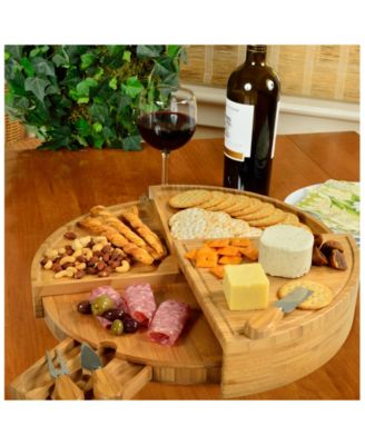 Vienna Transforming Multilevel Bamboo Cheese Board Set with Tools