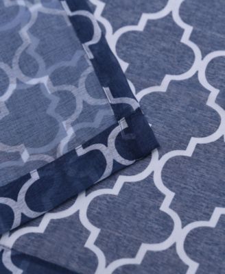 Trellis Sheer 2-Piece Curtain Panels with Grommet Header Top, 52" X 63"