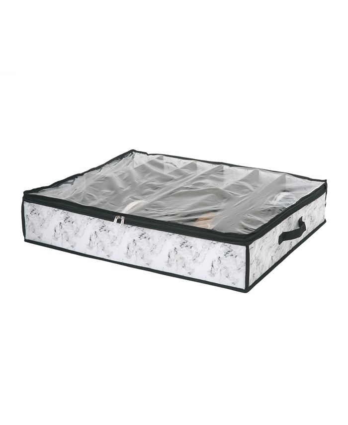 Simplify 12 Pair Under The Bed Shoe Storage Box in Marble Macy's