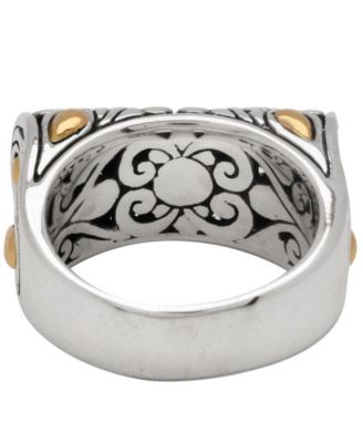 DEVATA Bali Heritage Classic Sterling Silver Ring Embellished By 18K ...