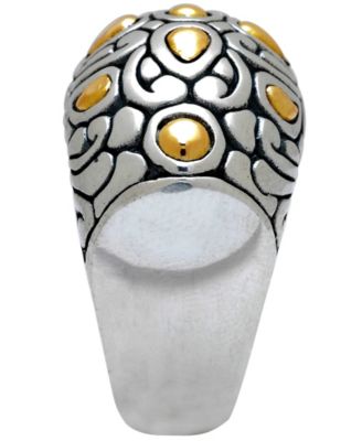 DEVATA Bali Heritage Classic Sterling Silver Ring Embellished By 18K ...