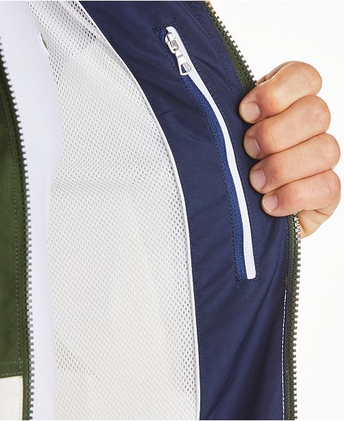 Lacoste Men's Lightweight Colorblocked Jacket & Reviews - Coats ...