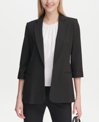 Calvin Klein Open-Front Blazer - Macy's