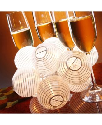 Lumabase 10- 3" Nylon Solar Lantern String Light