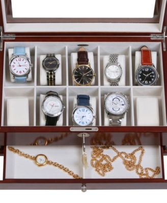 Christo Glass Top Wooden Watch Box