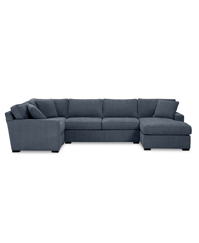 Furniture Radley 4Pc. Fabric Chaise Sectional Sofa with Corner Piece