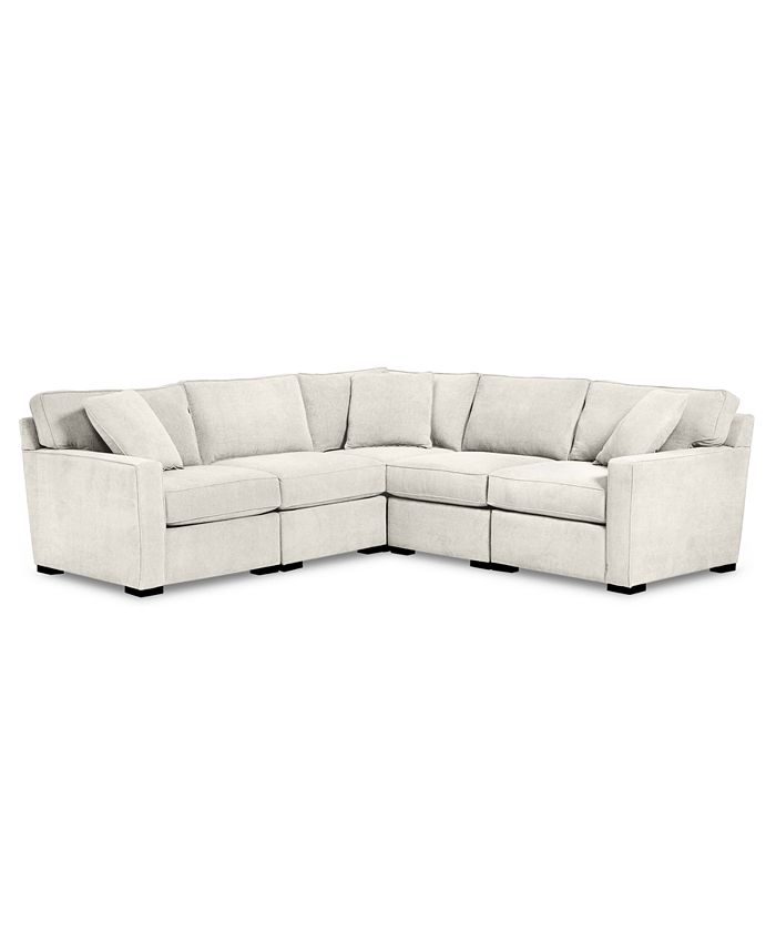 Furniture Radley Fabric 5Pc. Sectional Sofa with Corner Piece, Created